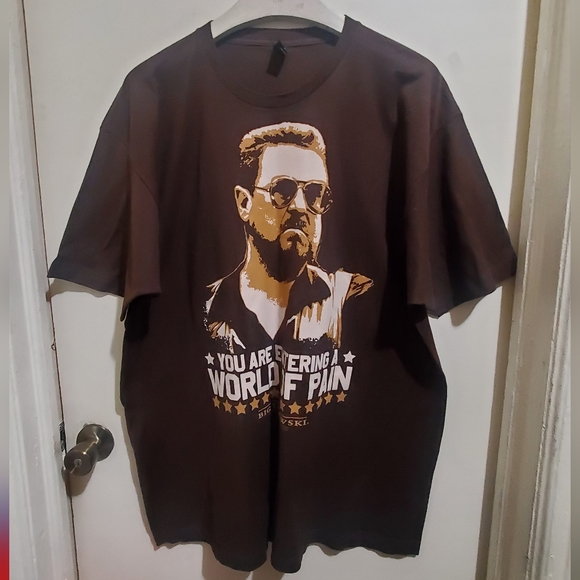 You Are Entering A World of Pain | The Big Lebowski Graphic T-Shirt US XXL Nwot - Picture 1 of 5